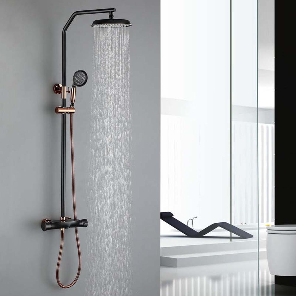 美しい KVK サーモスタット式シャワー ワンストップシャワー付 240mmパイプ付 寒冷地対応 浴室用水栓 壁付サーモスタット 